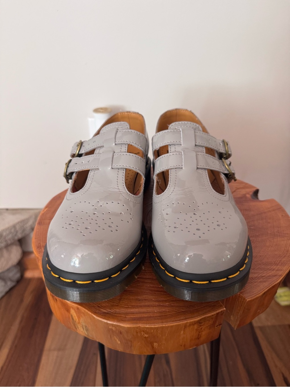 8065 PATENT LEATHER MARY JANE SHOES Grey Patent Lamper NEW Without Box Sz 8 - Picture 12 of 13